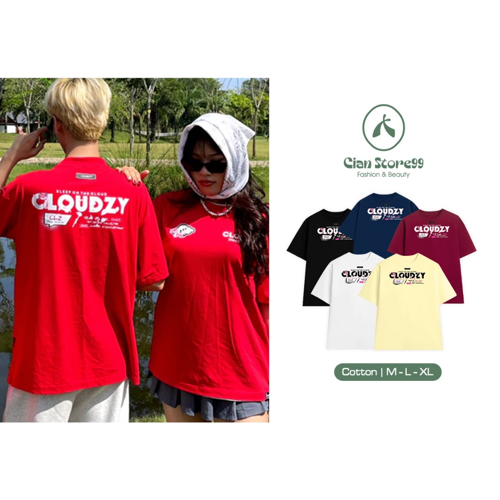 Áo Thun Cloudzy Snake Form Rộng, Chất Liệu Cotton, Phối Hình In Trước Sau Cực Net