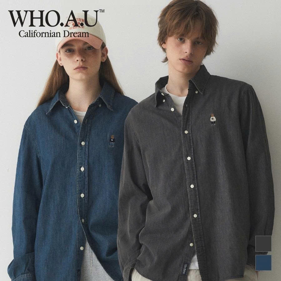 [WHO.A.U] Áo sơmi Steve Denim Mẫu Mới | WHYJE4823U