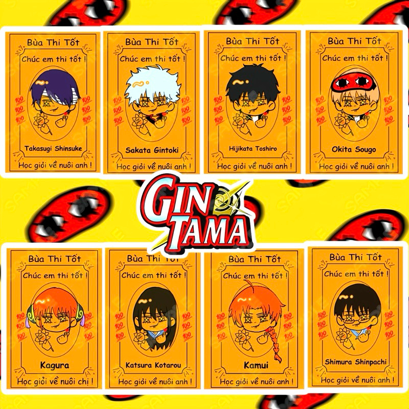 Card may mắn Gintama, Card Thi tốt Anime Gintama , Card Anime