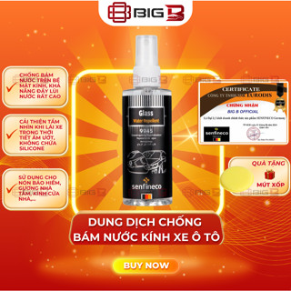 Xịt Phủ Chống Bám Nước Kính Lái Ô Tô SENFINECO 9945 -CHÍNH HÃNG- Phủ NANO Hiệu Ứng Lá Sen nhập khẩu Đức 100ml BIG B