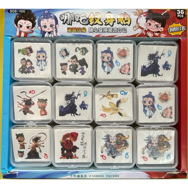 Set 2 Hộp Xăm Tatoo Natra 8 - 9 Miếng To Nhiều Hình Kute, Hình Dán To Bền Đẹp, Chống Nước, Lâu Trôi…