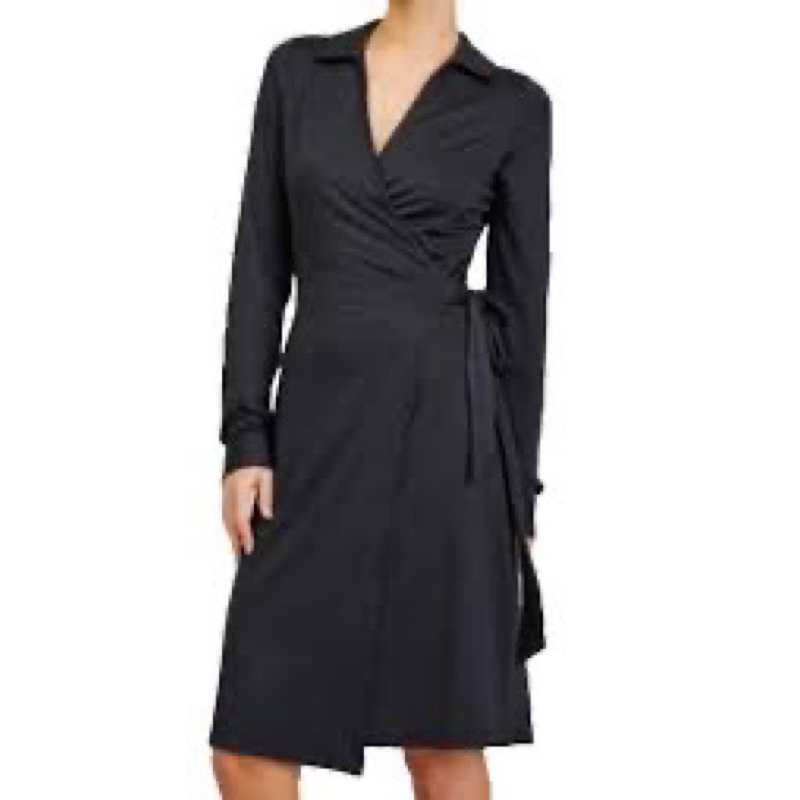 Đầm đen đắp chéo hiệu Express size 7/8