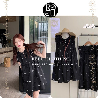 (ORDER 15 NGÀY) đầm babydoll cánh tiên nơ màu đen búp bê KÈM ẢNH THẬT (M000085)