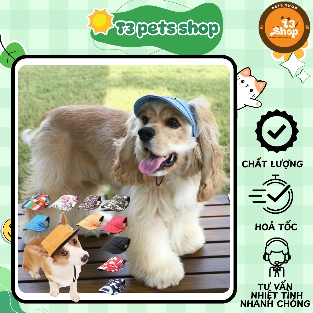 Nón kaki tết 2026 dành cho chó mèo - T3 PETS SHOP