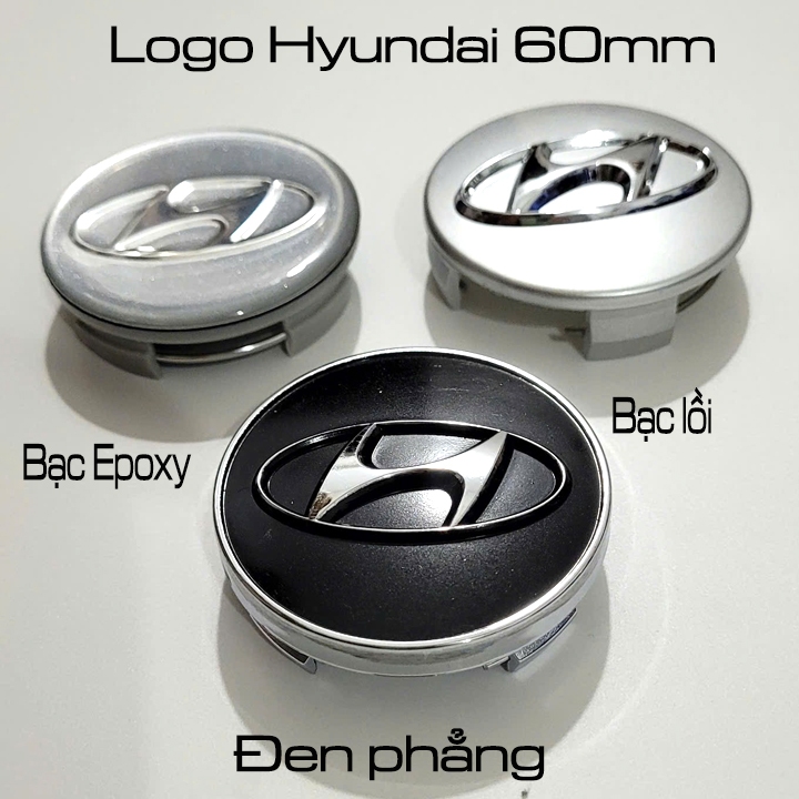 <Mâm xe> Logo cho dòng xe Hyundai, chụp mâm xe Hyundai (đường kính 60mm). Hyundai60