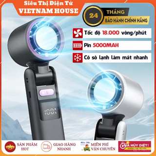 [HÀNG LOẠI 1] QUẠT SẠC MINI SIÊU TỐC 100 CHẾ ĐỘ CỰC MÁT TÍCH HỢP SÒ LẠNH, ĐÈN PIN, DÂY ĐEO SIÊU TIỆN
