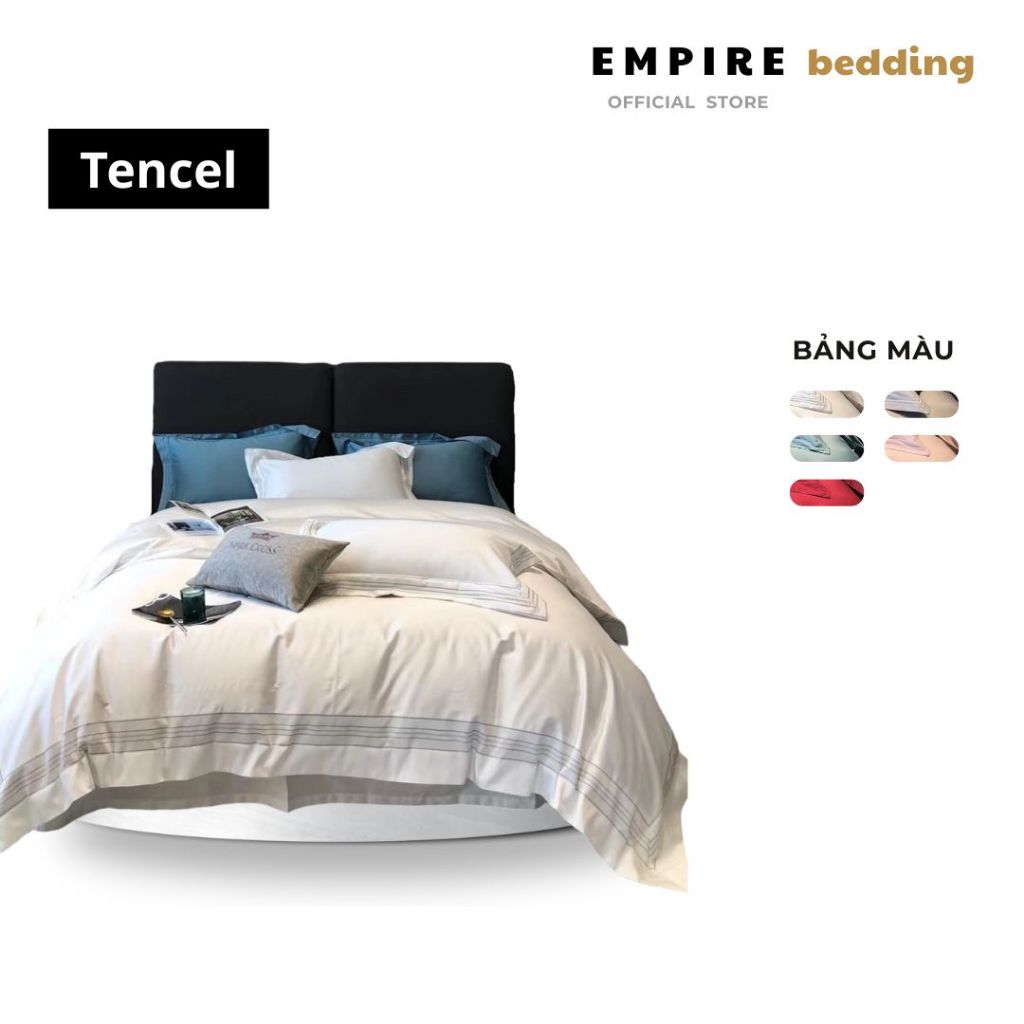 Bộ chăn ga gối nệm đệm 5 món tencel Mark Cross 160s EMPIRE cao cấp - EMPIRE | Bedding & Decor