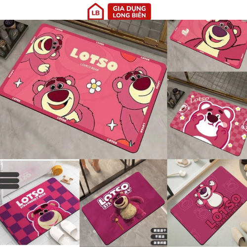 Thảm Lau Chân Hình Gấu Size 40*60cm - Dễ Thương, Tiện Lợi và An Toàn