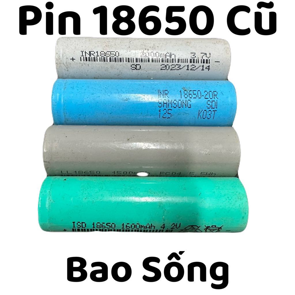 Pin 18650 tháo khối bao sống nhiều hãng sạc lại được chế đèn,quoạt tích điện,lưu trữ