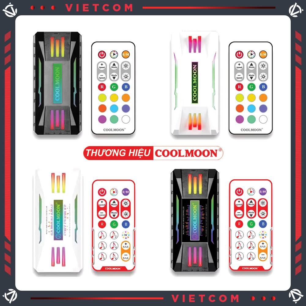 | HUB ARGB | Bộ Hub / Remote Coolmoon PA1 (PWM + ARGB) - Hỗ trợ điều tốc và đồng bộ main