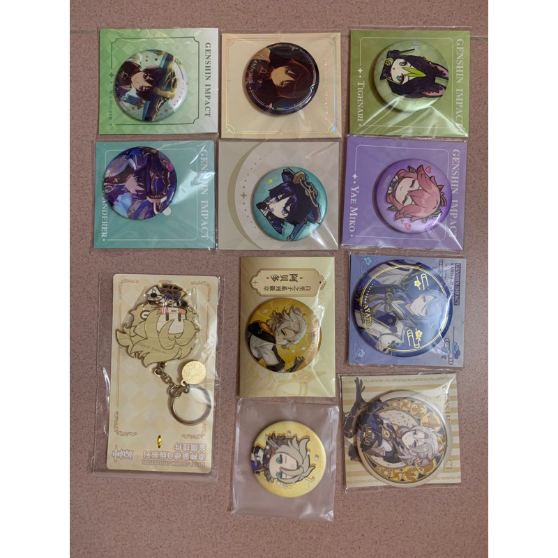 Badge Huy hiệu Postcard Genshin Impact chính hãng