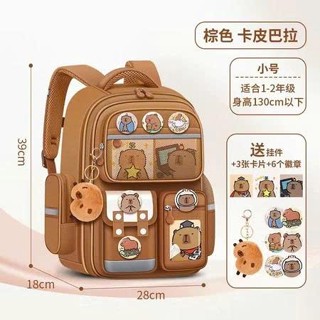 TD456 Balo Chống Gù Cho Bé Trai Gái - Chống Nước, Siêu Nhẹ | Balo Học Sinh Tiểu Học CaPybara