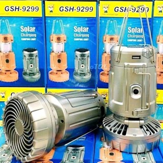  Đèn Bão Led Năng Lượng Mặt Trời 3IN1 Sạc Điện Thoại Đèn Pin Tích Hợp Quạt siêu tiện lợi 