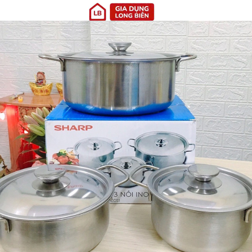 Bộ Nồi Sharp Cao Cấp - Chống Dính, Dễ Dàng Vệ Sinh - Đảm Bảo Chất Lượng