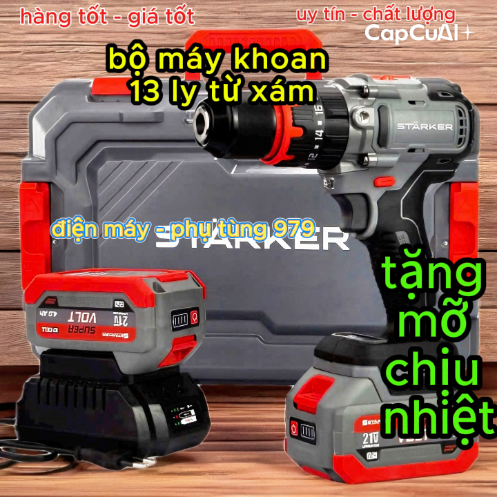 khoan pin 13 li từ không chổi than ( 3 chức năng)