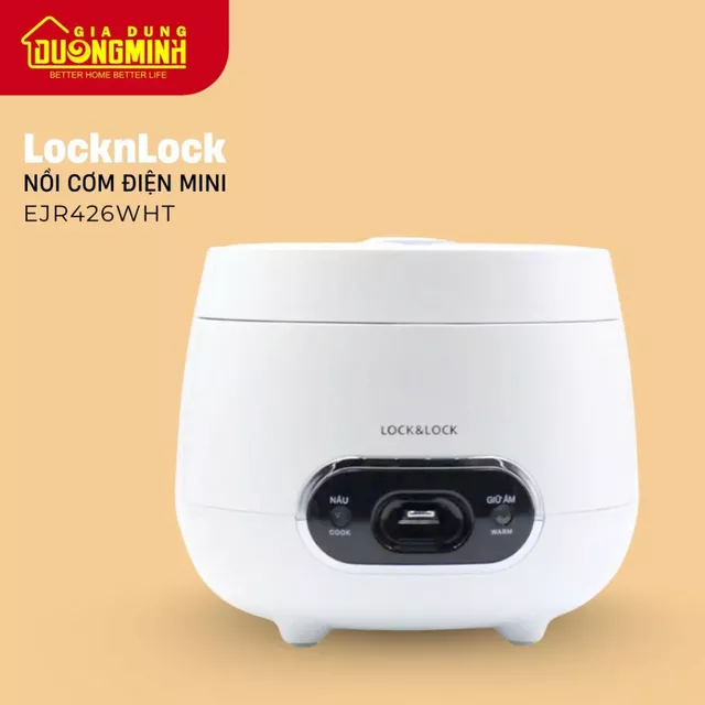 Nồi Cơm Điện LocknLock Mechanical Rice Cooker - EJR426WHT - GIA DỤNG DƯƠNG MINH