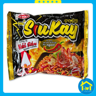 Mì SiuKay hương vị hải sản gói 128g, Mì cay - Combo 4 gói / 10 gói