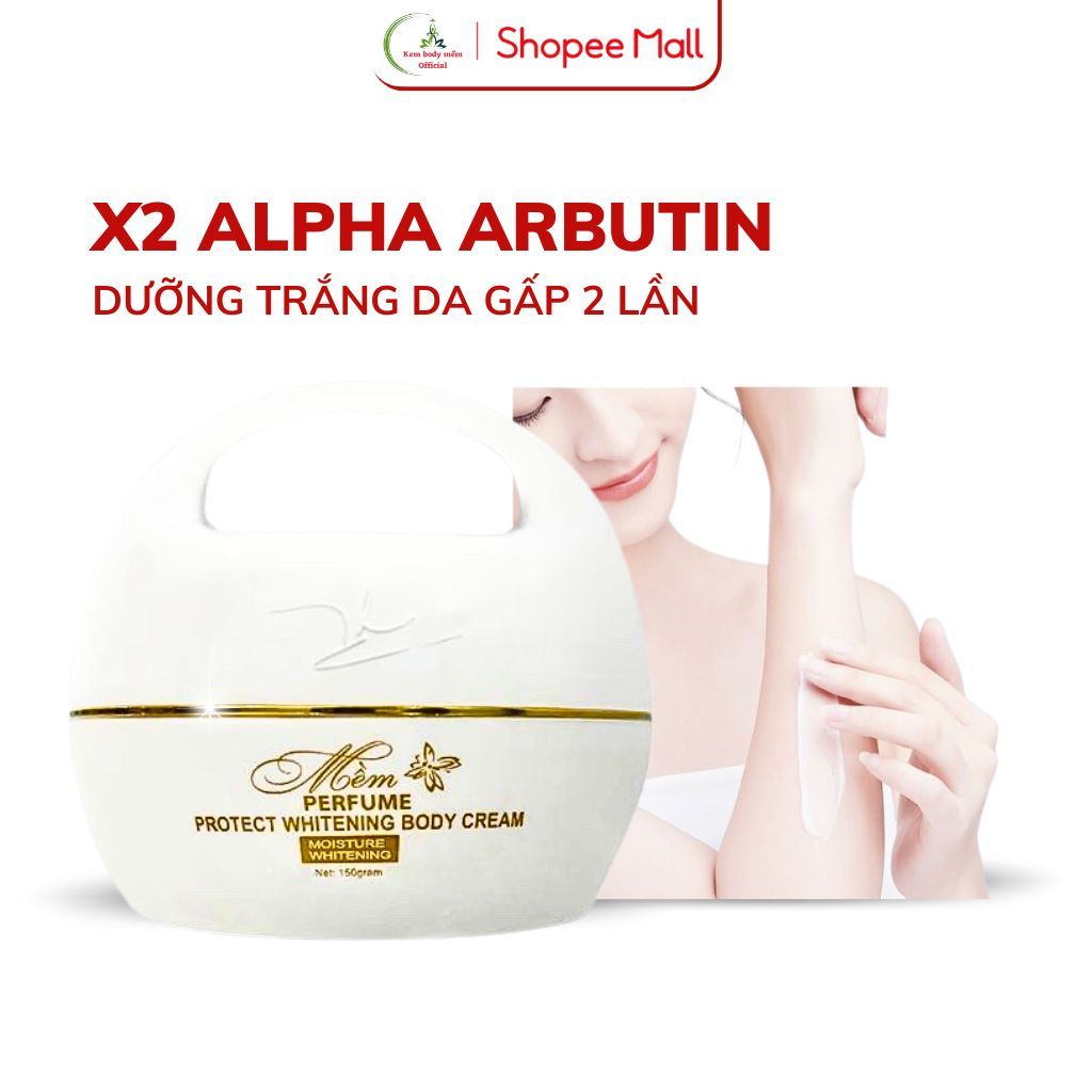Kem dưỡng trắng da body Mềm acosmetics, dưỡng trắng body, hương nước hoa 150g | BigBuy360 - bigbuy360.vn