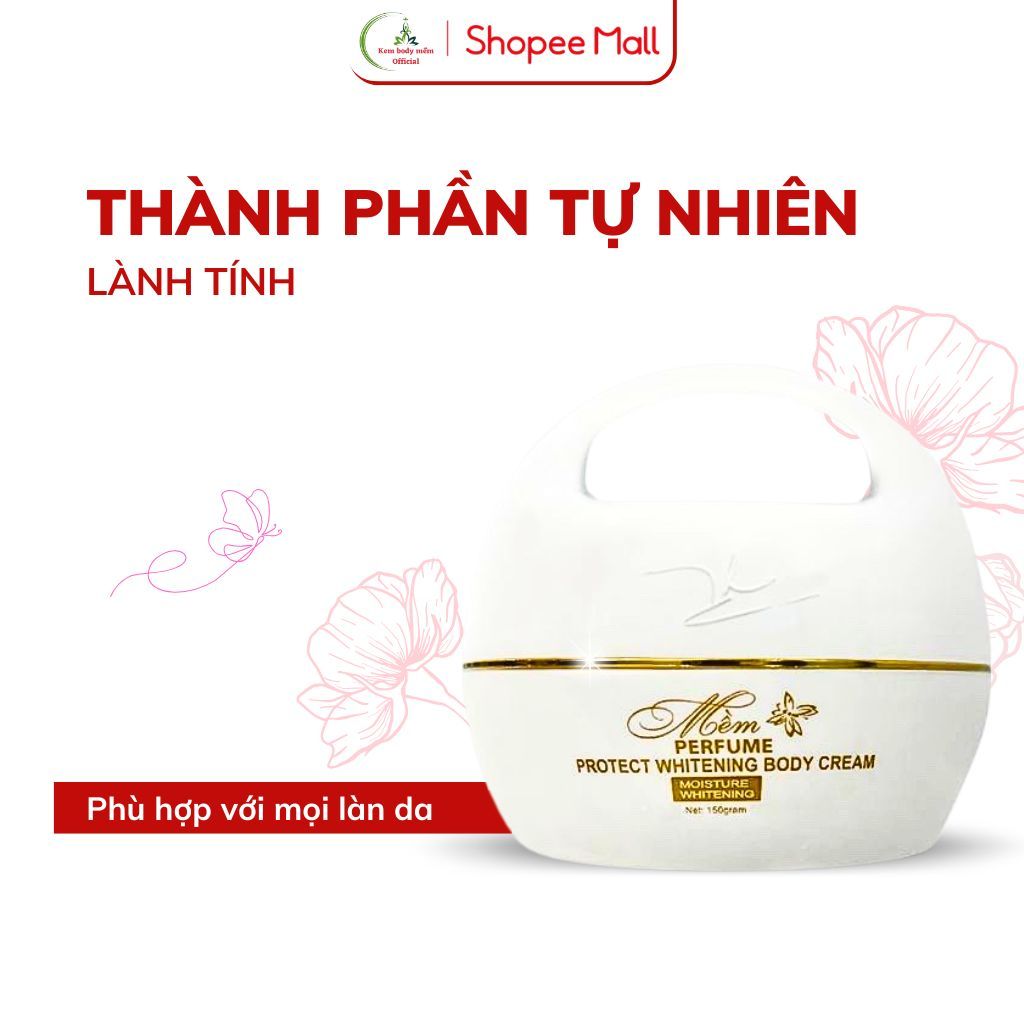 Kem dưỡng trắng da body Mềm acosmetics, dưỡng trắng body, hương nước hoa 150g | BigBuy360 - bigbuy360.vn