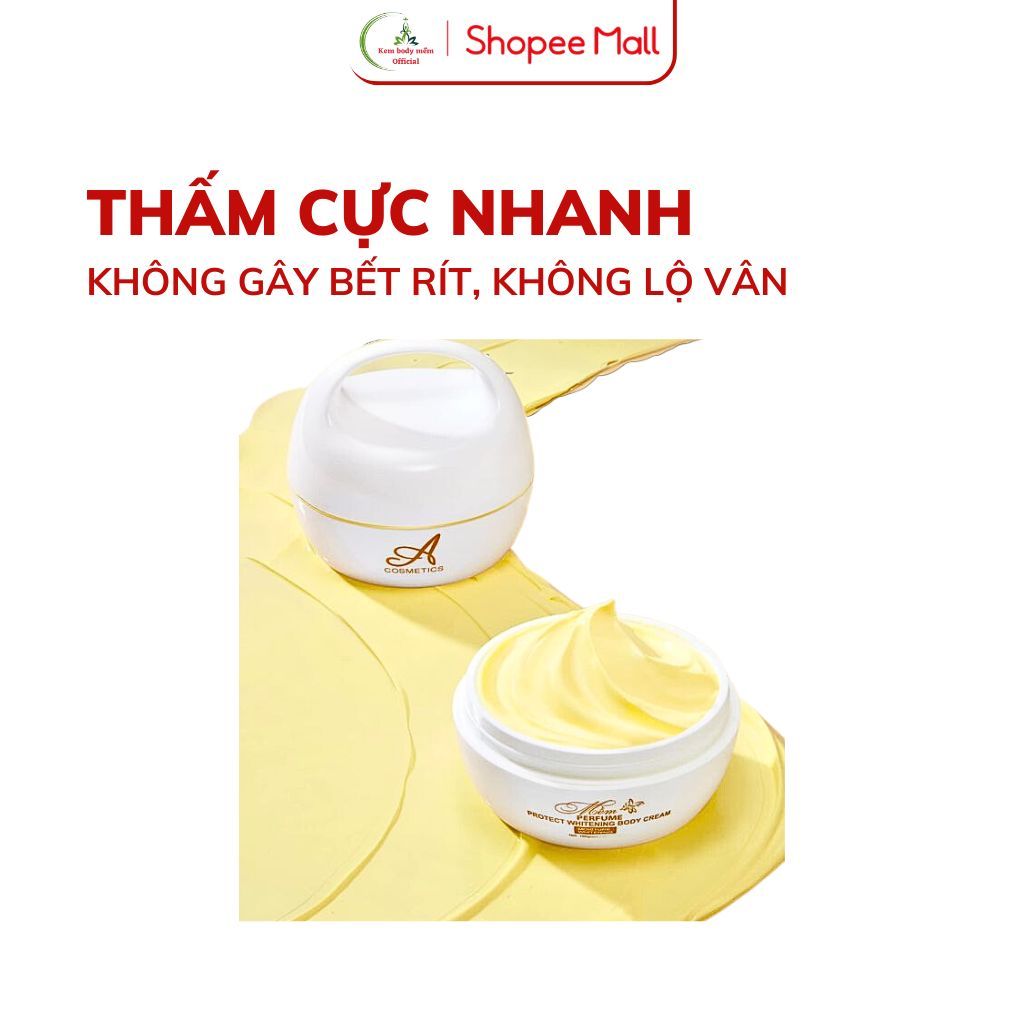 Kem dưỡng trắng da body Mềm acosmetics, dưỡng trắng body, hương nước hoa 150g | BigBuy360 - bigbuy360.vn