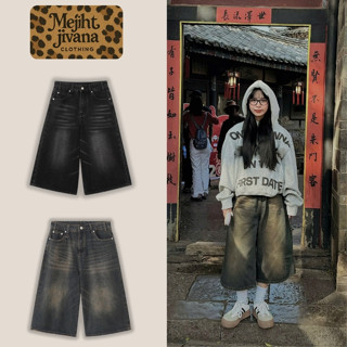 Quần Short Jean Ống Rộng Lửng Nữ Form Wide Leg Phong Cách Streetwear,  Quần Short Jean Dáng Wide Fit 202 - Mejiht.jivana