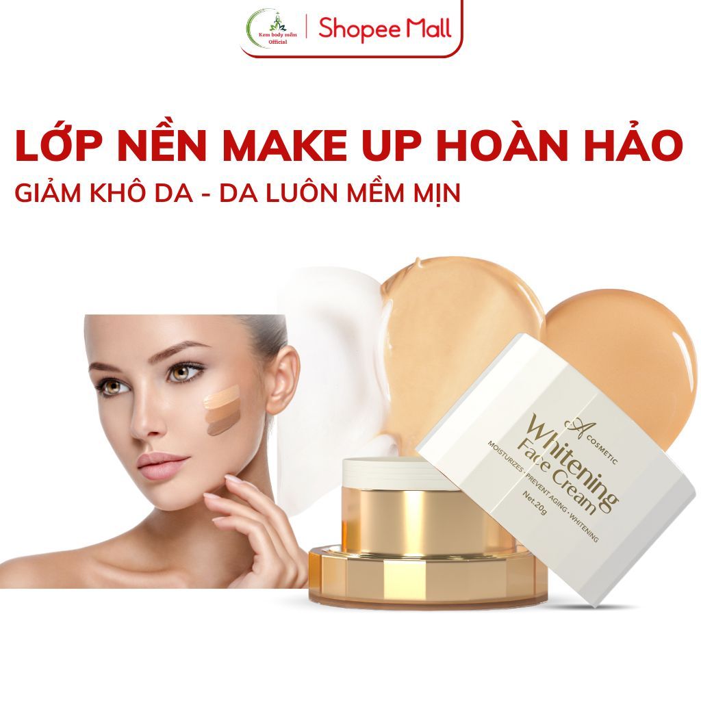 Kem Face Pháp A Cosmetics 20g - Dưỡng Trắng Da Mặt, Giảm Mụn, Làm Mờ Thâm, Da Mịn Màng | BigBuy360 - bigbuy360.vn