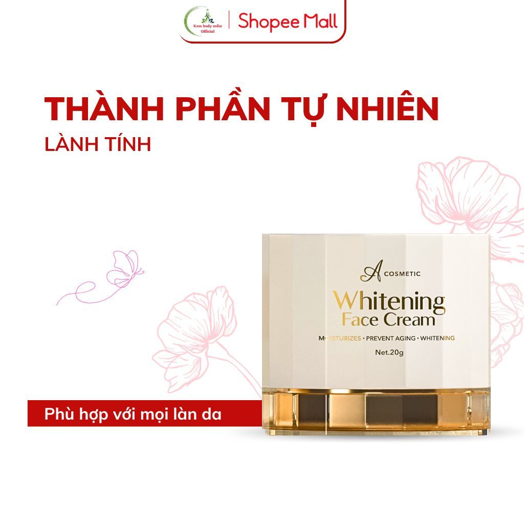 Kem Face Pháp A Cosmetics 20g - Dưỡng Trắng Da Mặt, Giảm Mụn, Làm Mờ Thâm, Da Mịn Màng | BigBuy360 - bigbuy360.vn