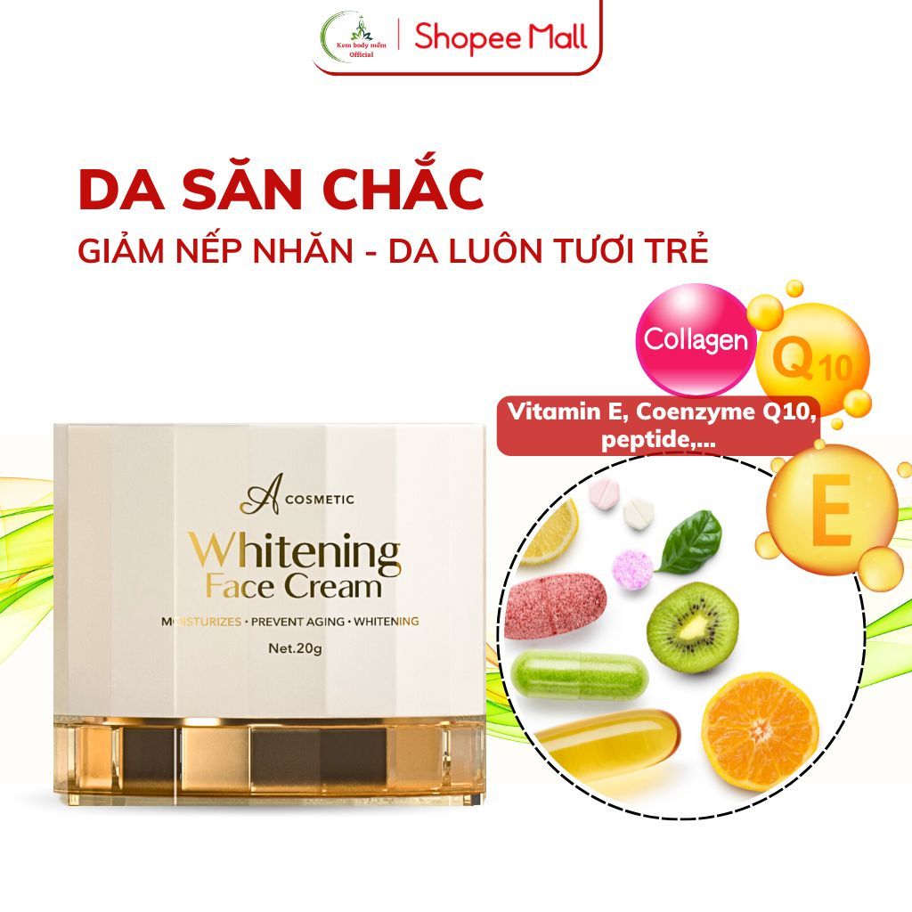 Kem Face Pháp A Cosmetics 20g - Dưỡng Trắng Da Mặt, Giảm Mụn, Làm Mờ Thâm, Da Mịn Màng | BigBuy360 - bigbuy360.vn
