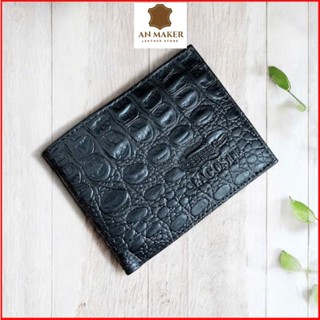  Ví nam AD05 bóp nam da bò dập vân cá sấu siêu đẹp thiết kế nhiều ngăn bảo hành da 06 tháng - AN Store 