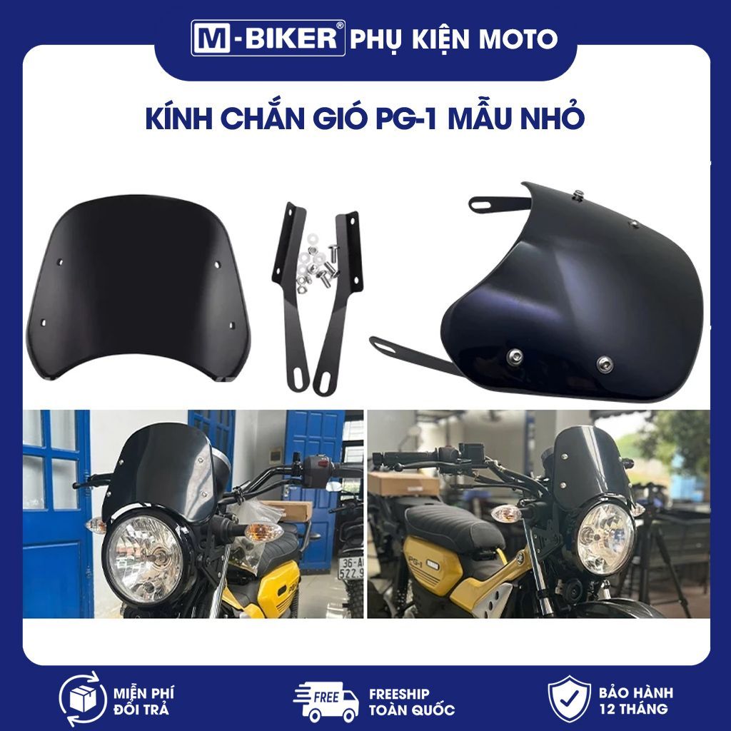Kính chắn gió Yamaha PG1, Mão đầu đèn Yamaha PG1 phong cách Vintage chính hãng MBIKER