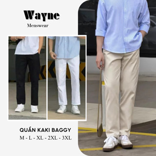 (COMBO 2 QUẦN KAKI) From Baggy Ống Suông Cạp Chun Nam Basic, Quần Kaki Ống Suông Mềm Mịn Thoáng Mát