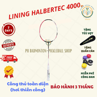 HOẢ TỐC [Đan cước+Tặng túi-Quấn] Vợt Cầu Lông Lining Zhanji Halbertec 4000, BH 3 Tháng