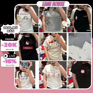 [Ảnh Thật] Áo Babytee LUMI HOUSE Dễ Thương Hello Kitty Chất Thun Gân Form Vừa Vặn Basic Mặc Hàng Ngày