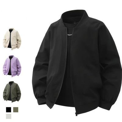 Áo khoác bomber dù 2 lớp trơn unisex nam nữ trượt nước cản gió chống nắng Bảo Đăng.