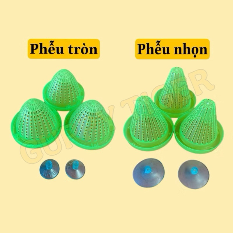 PHỄU ĐỰNG GIUN , TRÙN CHỈ CHO CÁ ( LỐC 20 CÁI )