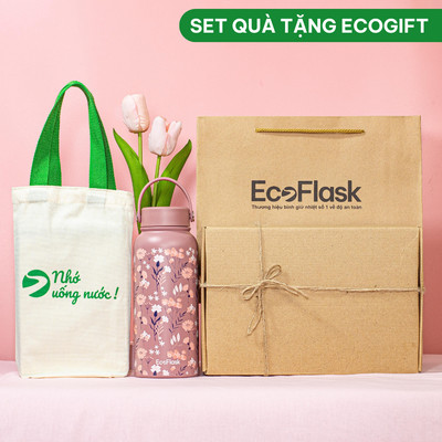 Set quà tặng bình giữ nhiệt EcoFlask thiết kế Áo dài T12 cao cấp chính hãng - Bảo hành 3 năm