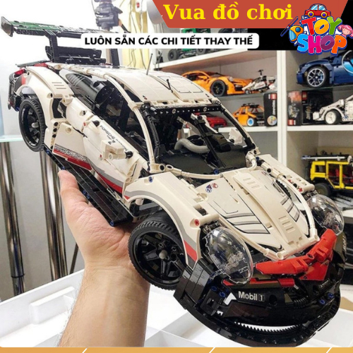 Đồ chơi mô hình lắp ráp siêu xe POSCHE 911 RSR tỉ lệ 1:10 1642 PCS