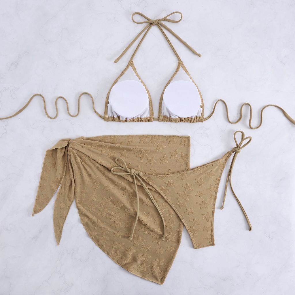 Set Bikini Đi Biển 2 Mảnh Kèm Khăn Quấn Sang Trọng – Họa Tiết Hoa Nổi, Hàng Quảng Châu Cao Cấp | BigBuy360 - bigbuy360.vn