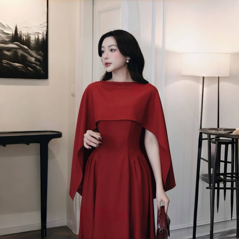 [𝐂𝐚𝐨 𝐂ấ𝐩] Váy đầm dự tiệc hai dây kèm áo choàng ngoài, đầm thiết kế SHI SHANG chiết eo tôn dáng có Bigsize | BigBuy360 - bigbuy360.vn