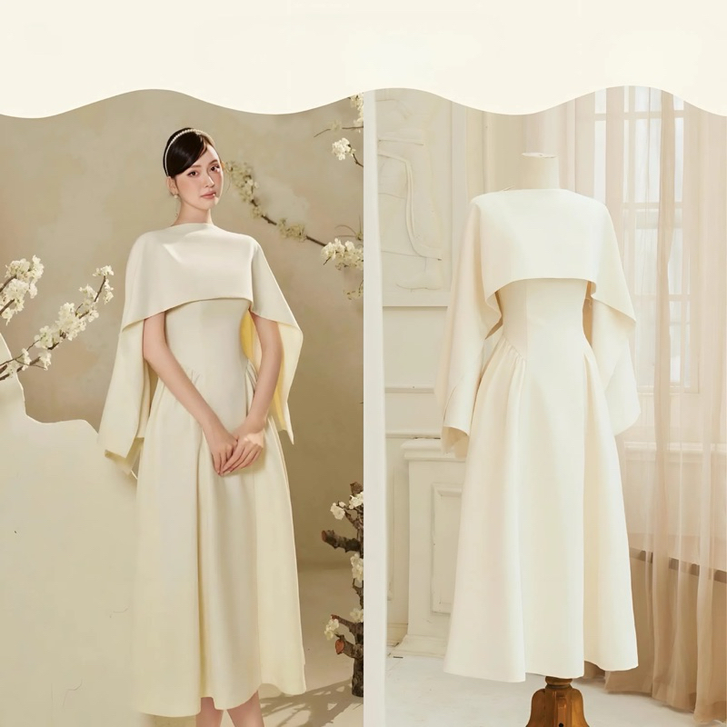[𝐂𝐚𝐨 𝐂ấ𝐩] Váy đầm dự tiệc hai dây kèm áo choàng ngoài, đầm thiết kế SHI SHANG chiết eo tôn dáng có Bigsize | BigBuy360 - bigbuy360.vn
