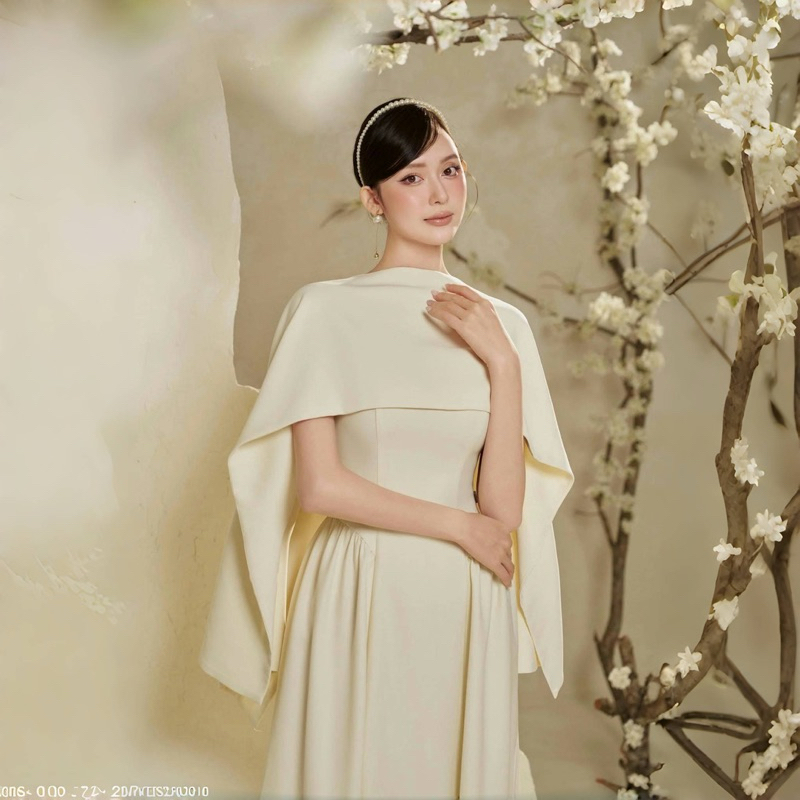 [𝐂𝐚𝐨 𝐂ấ𝐩] Váy đầm dự tiệc hai dây kèm áo choàng ngoài, đầm thiết kế SHI SHANG chiết eo tôn dáng có Bigsize | BigBuy360 - bigbuy360.vn