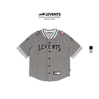 Áo Jersey Levents Striped Baseball Chất Poly Pha Cotton Cứng Cáp Unisex