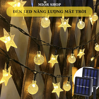 Dây Đèn Led Trang Trí Năng Lượng Mặt Trời bóng Pha Lê mix ngôi sao đèn led nháy trang trí sân vườn