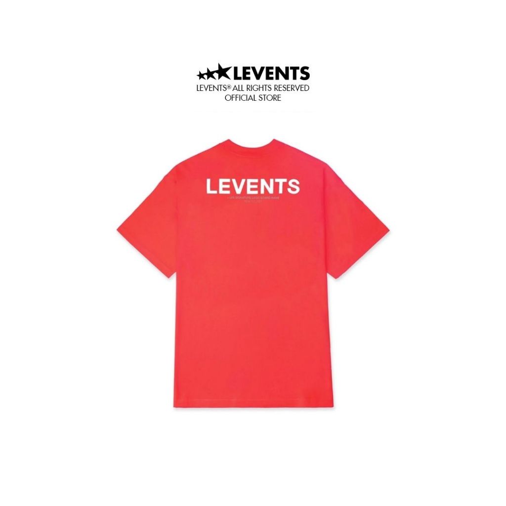 Áo Thun Levents XL Logo Red/ White Tee 100% Cotton Unisex T-shirt Oversized