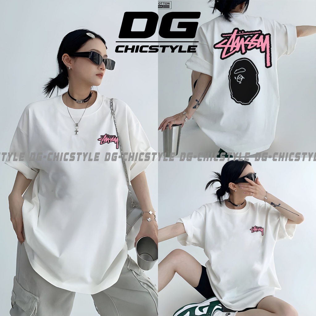 [Mới Nhất Mùa Này]Áo Thun Stusy x Bape, Áo Phông Stusy x Bape, Áo Stusy x Bathing Bape