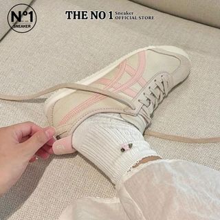    The No1 Sneaker   Giày Thể Thao Tiger Nam Nữ Be Hồng – Đế Êm Dáng Gọn Siêu Nhẹ Phối Đồ Cực Chất 