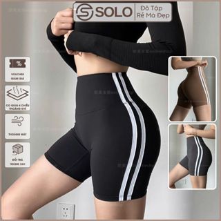 Quần sort đùi Tập Gym Yoga Biker Cạp Cao Tôn Mông Thun Poly Co Giãn Thoải Mái Vận Động GYMSTORE 6682