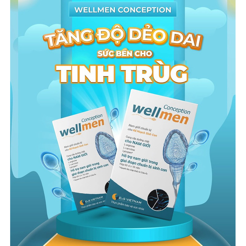 Wellmen Conception Bổ Tinh Trùng- Tăng chất lượng tinh trùng, cải thiện sức khỏe nam giới