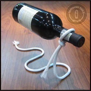 Giá treo chai rượu vang hình dạng sợi dây thừng, xích sắt