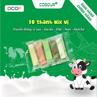 Bánh Sữa Ba Vì 10 Thanh Mix Vị Ngọt Ngào Từ Sữa Tươi - Thơm Ngon Đậm Vị Sữa Ba Vì COBOVA MILK